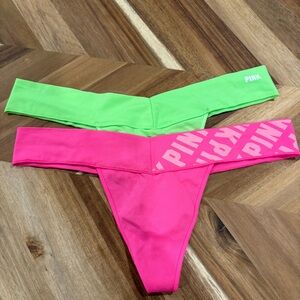 PINK Victoria's Secret Green and Pink Panties
